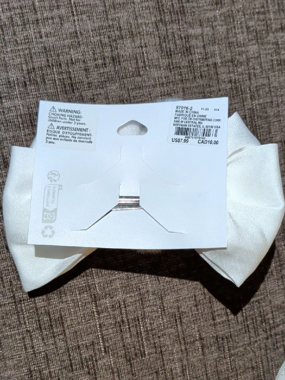 Claires ivory satin